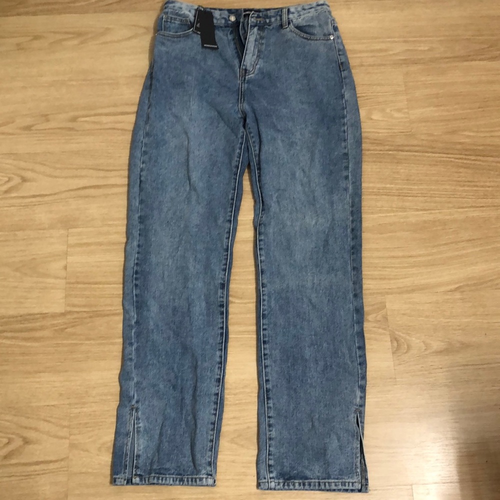 Momokrom Mid Wash Split Hem Jeans